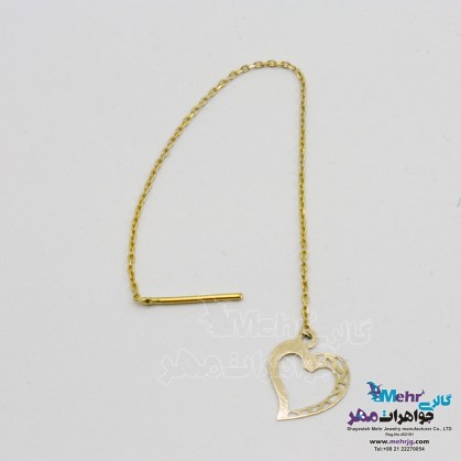 Gold Earrings - Heart Design-ME1018